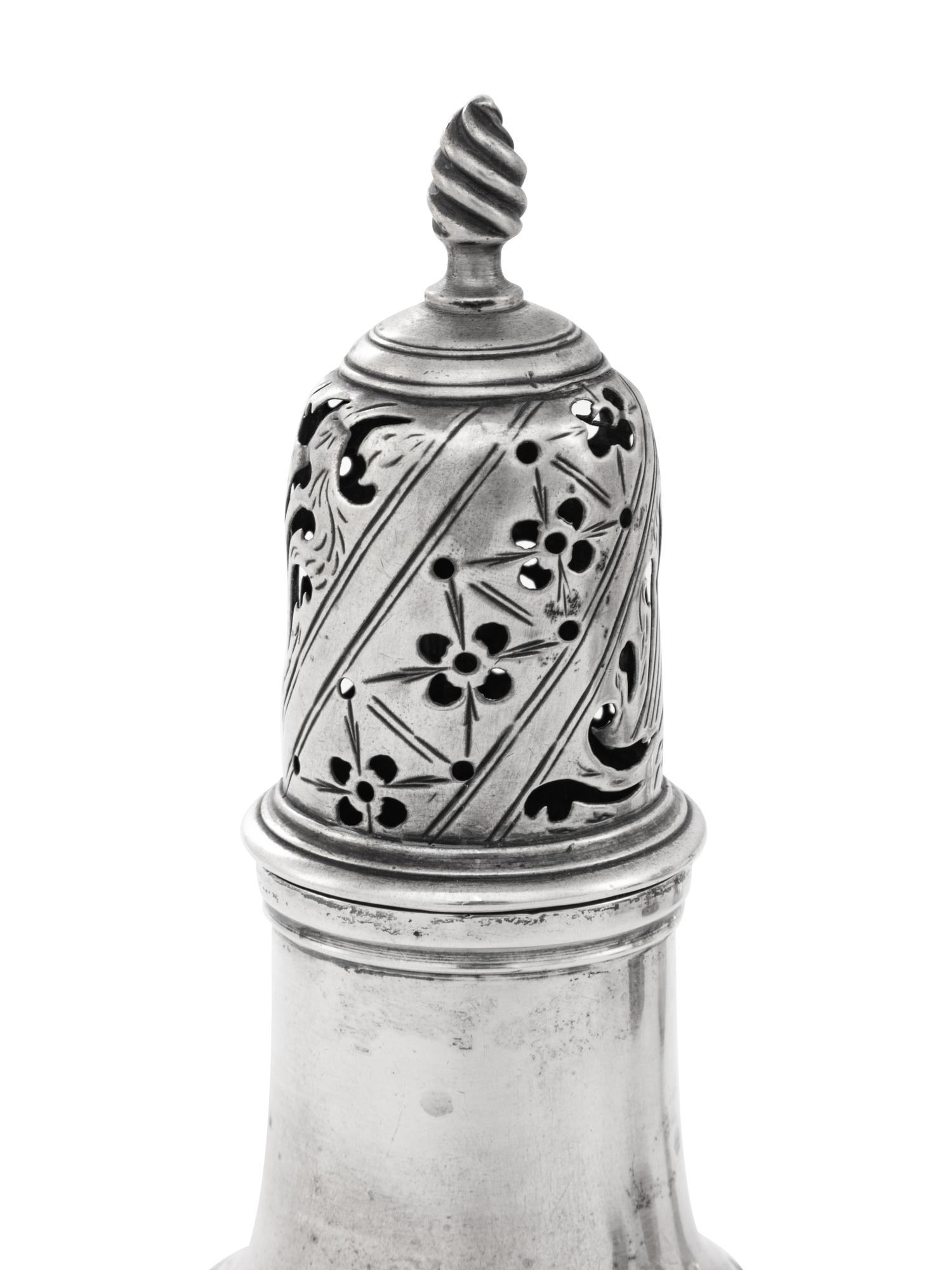 A Group of Five English Silver Table Articles