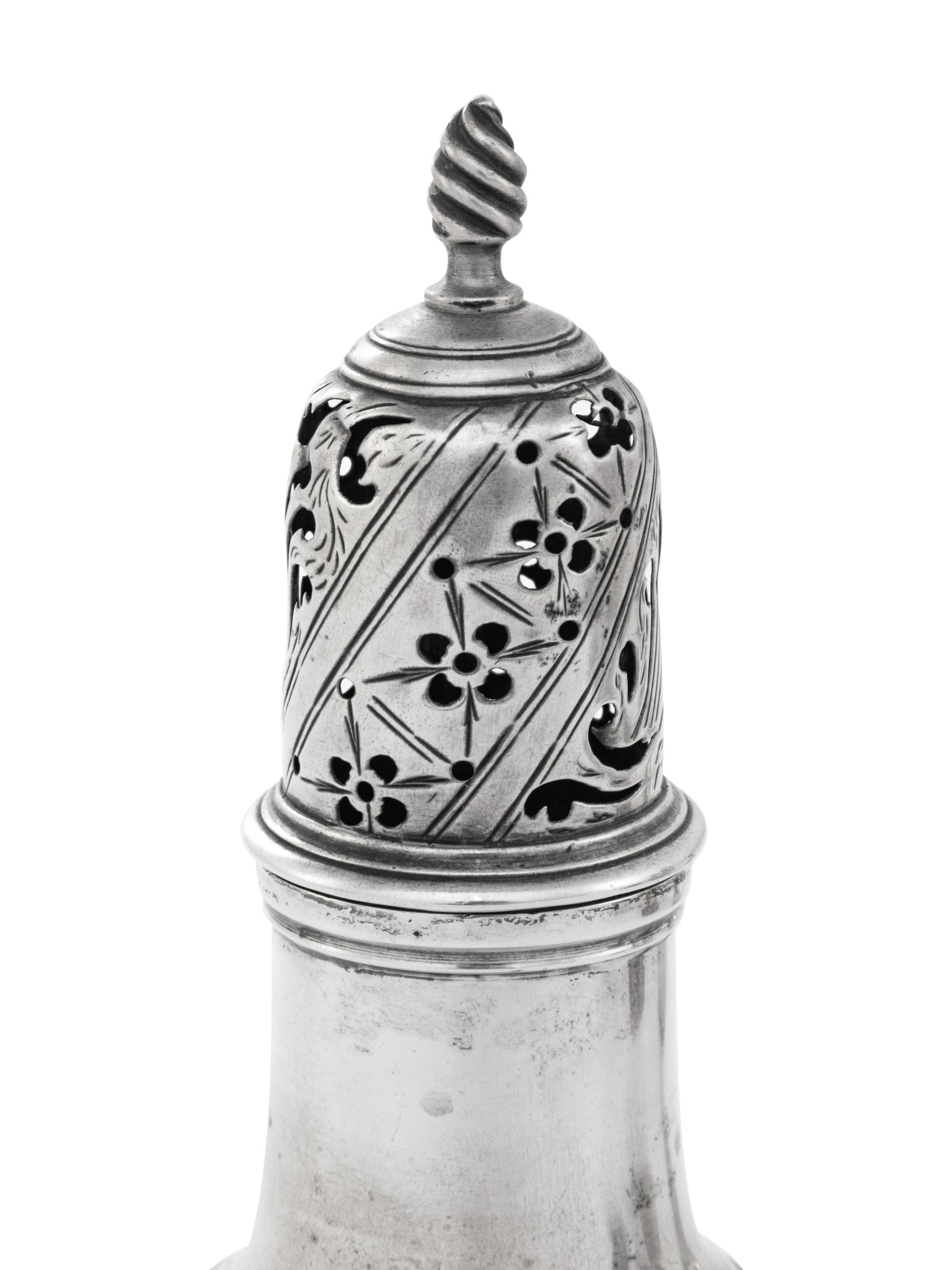 A Group of Five English Silver Table Articles