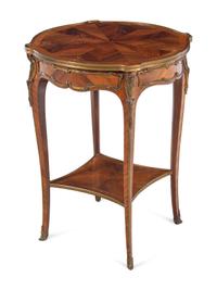 A Louis XV Style Gilt Bronze Mounted Kingwood Guéridon