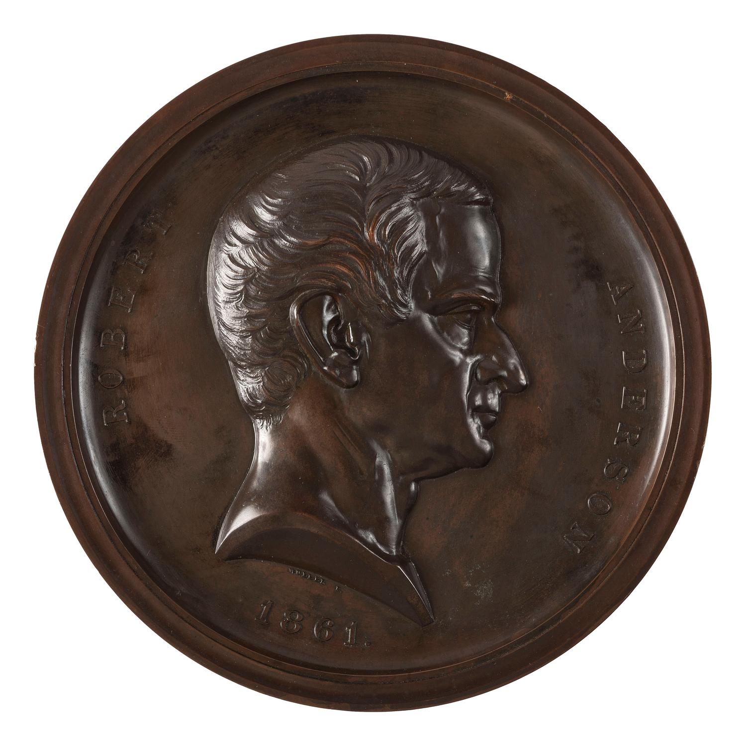 [CIVIL WAR -- FORT SUMTER]. 1861 Robert Anderson Medal, First Class. 6 inches.