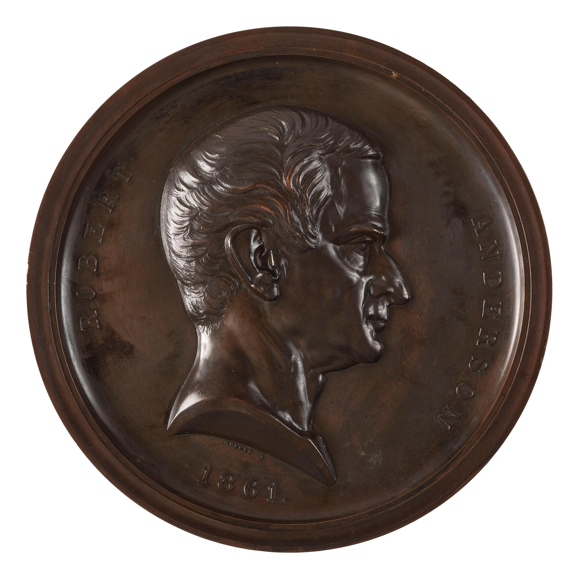 [CIVIL WAR -- FORT SUMTER]. 1861 Robert Anderson Medal, First Class. 6 inches.