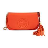 Gucci, Orange Leather Soho Flap Bag