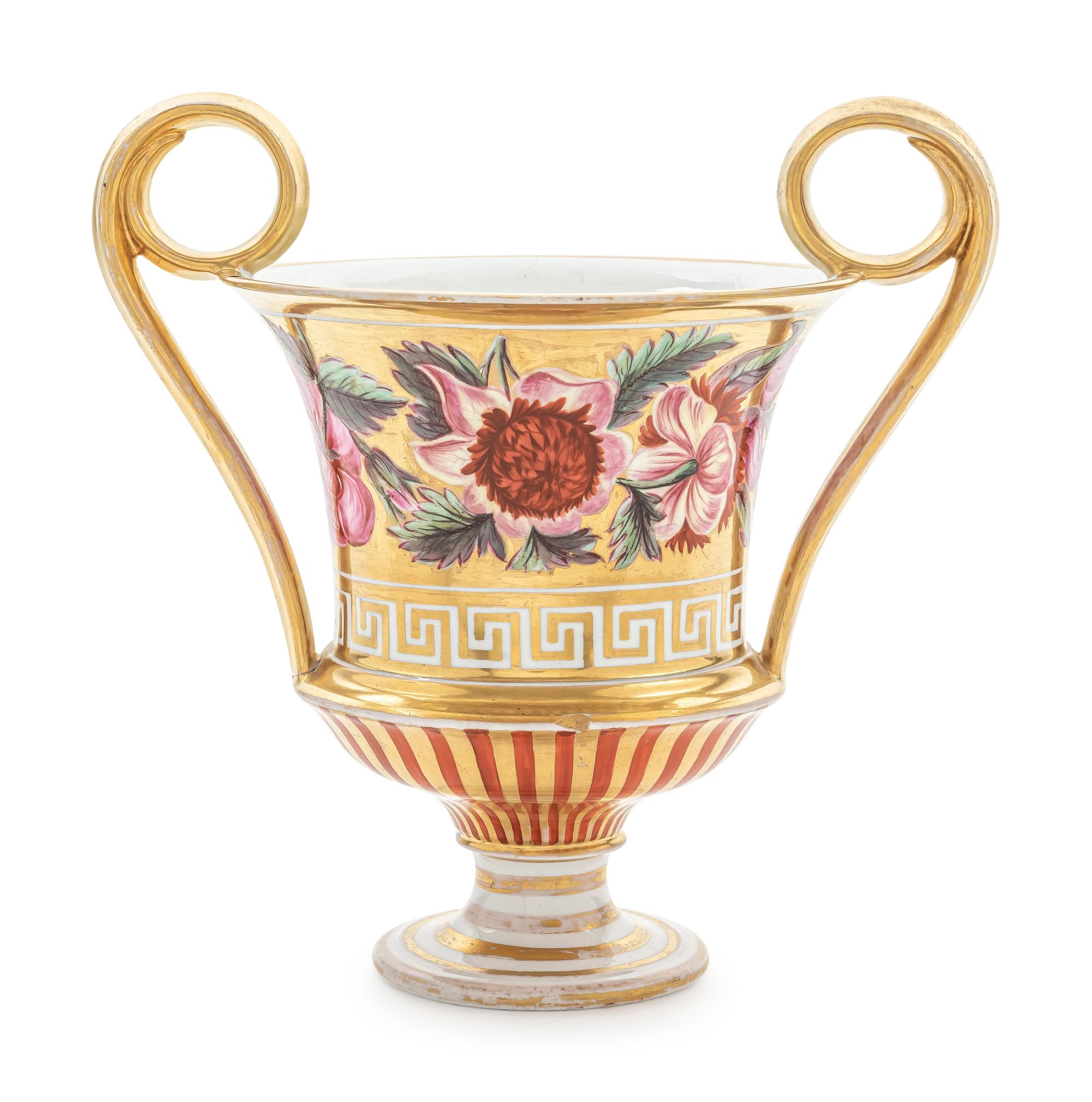 A Spode Porcelain Two Handle Urn — c. 1820