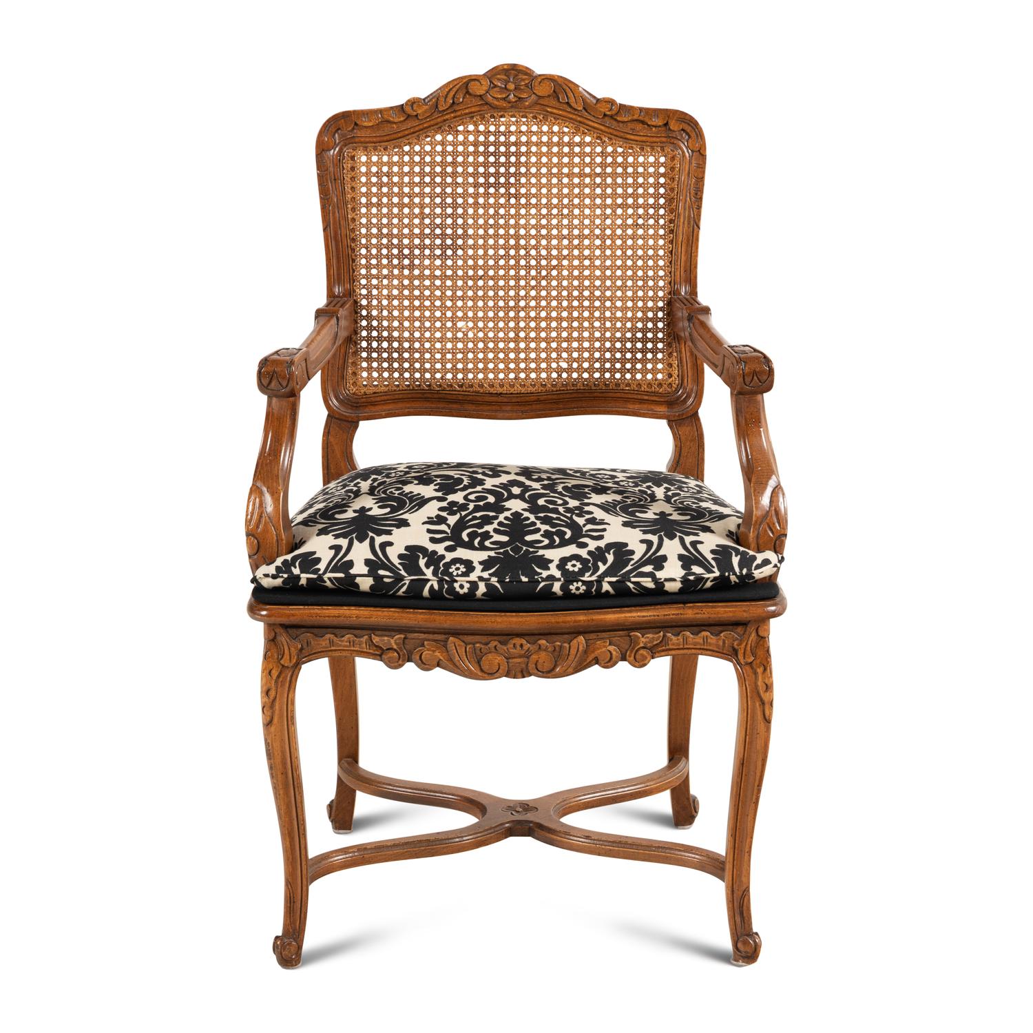 A Louis XV Style Oak Fauteuil