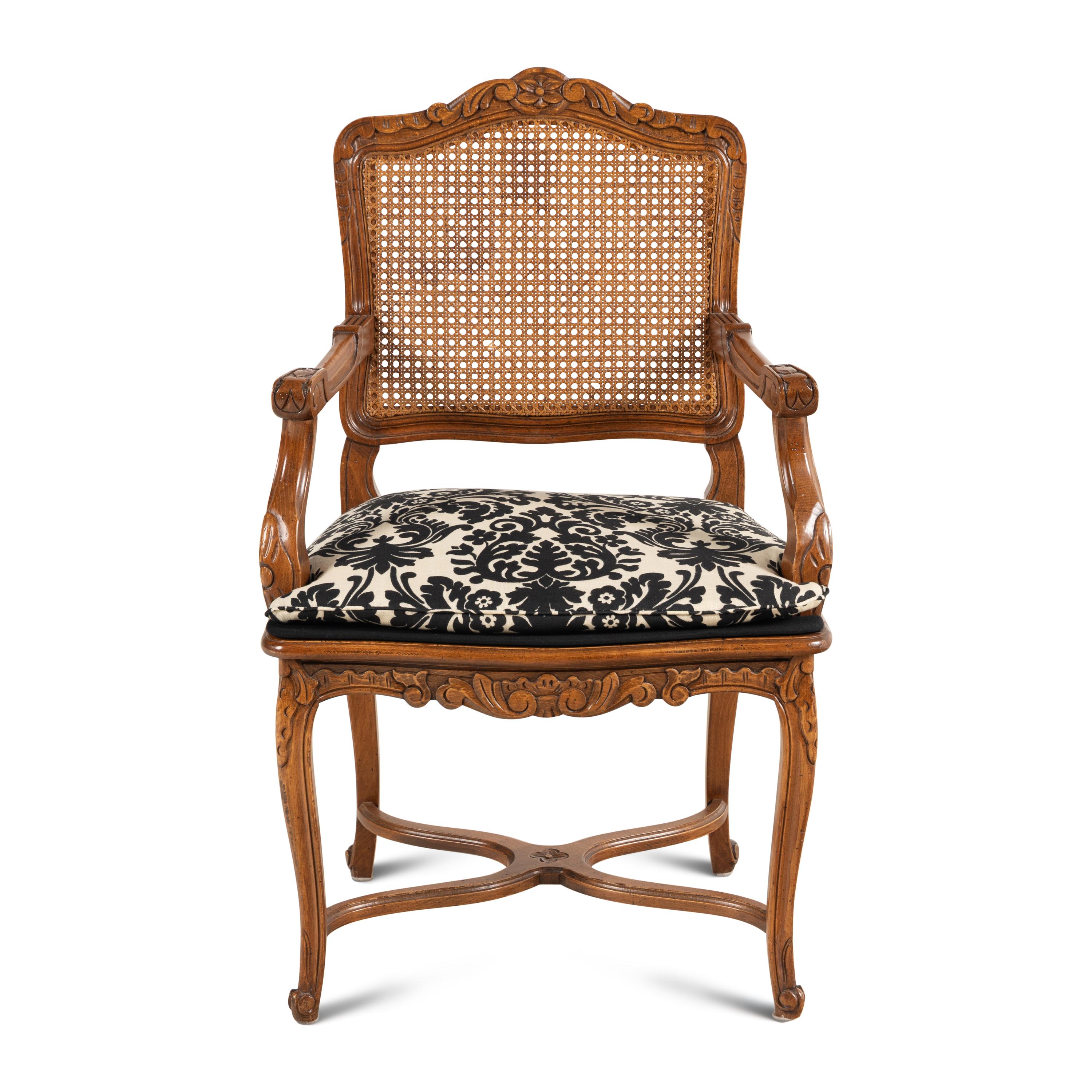 A Louis XV Style Oak Fauteuil
