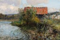 A Cottage on the River Bank