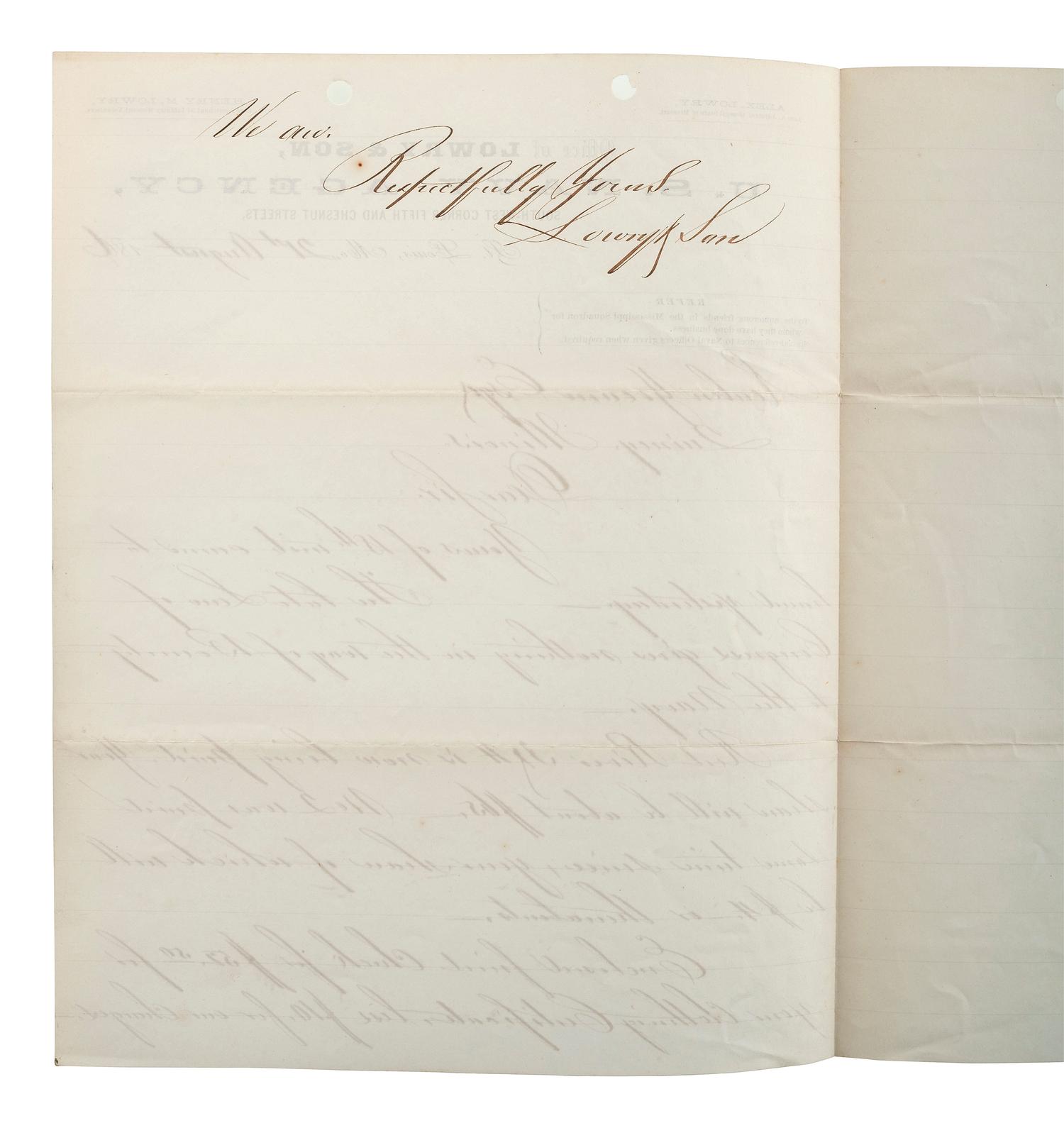 [SLAVERY & ABOLITION] -- [COCKRAN, Francis S. (1814-1886)]. Archive of letters to Maryland abolitionist and Underground Railroad supporter, comprising: