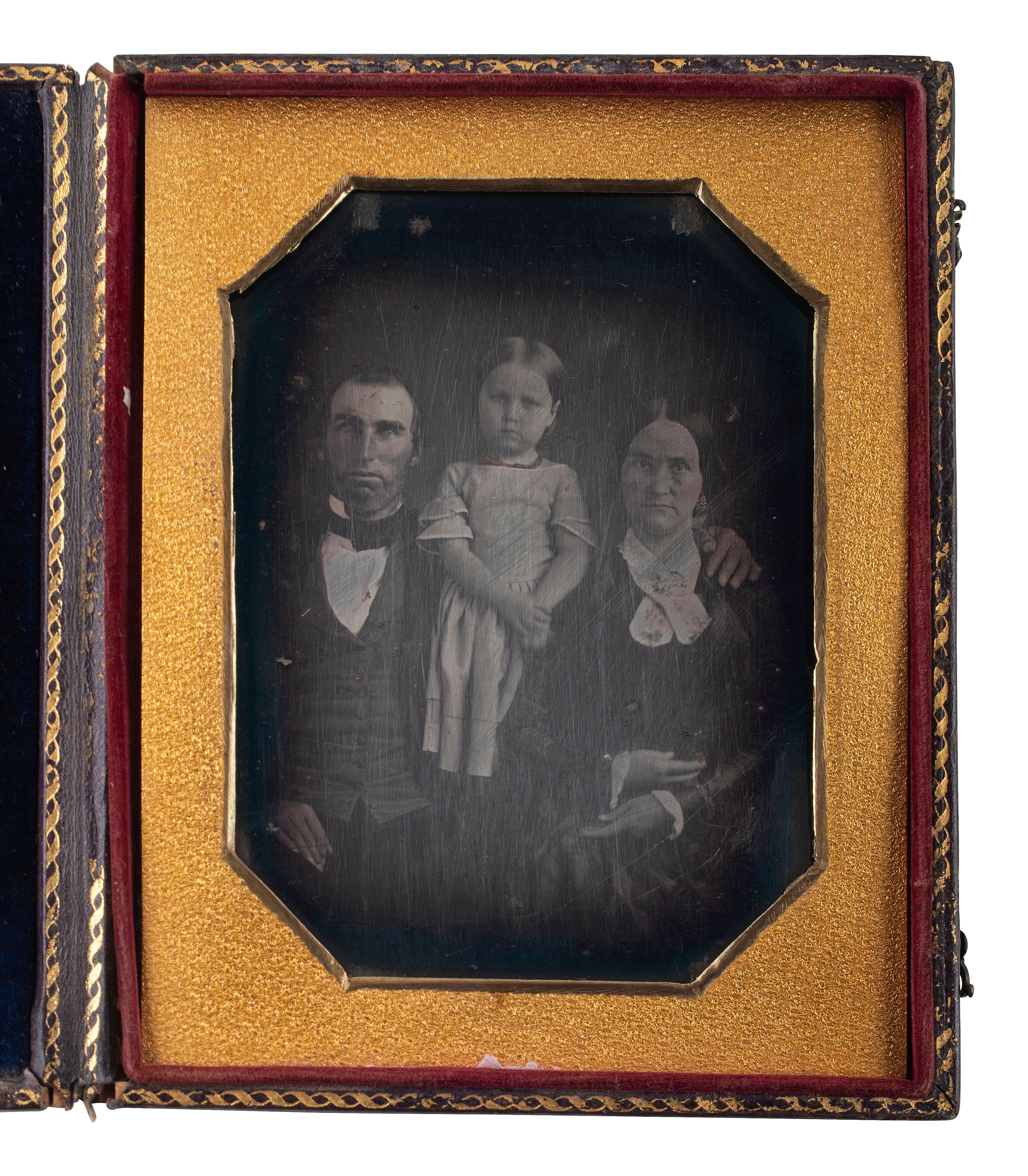 [EARLY PHOTOGRAPHY]. 23 cased images, incl. daguerreotype, ambrotype, and tintype portraits