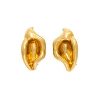 TIFFANY & CO., ELSA PERETTI, YELLOW GOLD 'CALLA LILY' EARRINGS