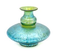 A Loetz Glass Vase Height 4 3/4 inches.