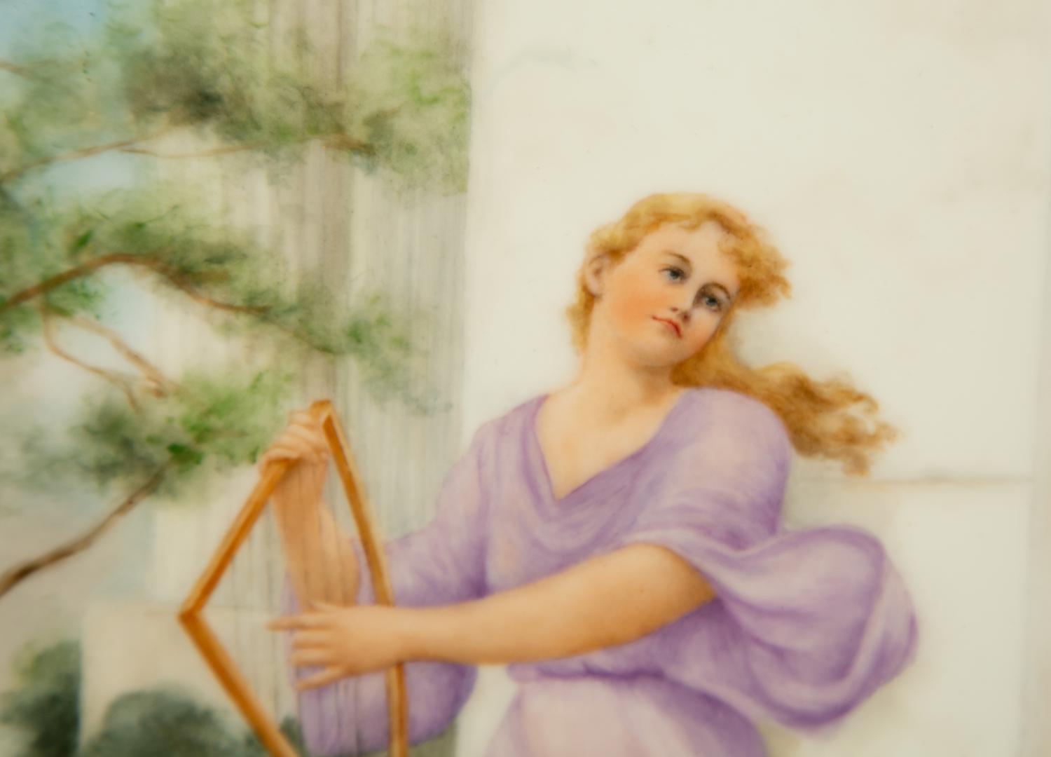 A French Painted Porcelain Plaque