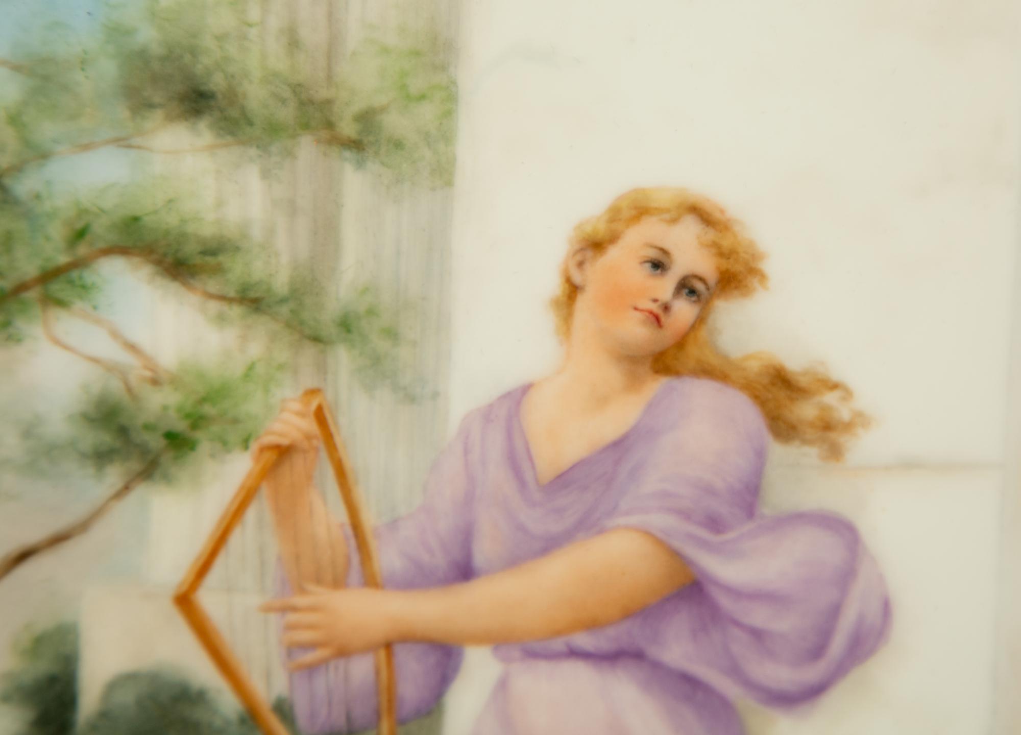 A French Painted Porcelain Plaque
