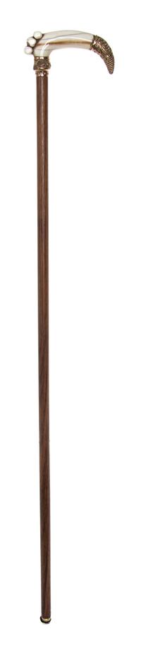 An American Ivory Handled Cane, Length of handle 5 x length overall 36 1/2 inches.