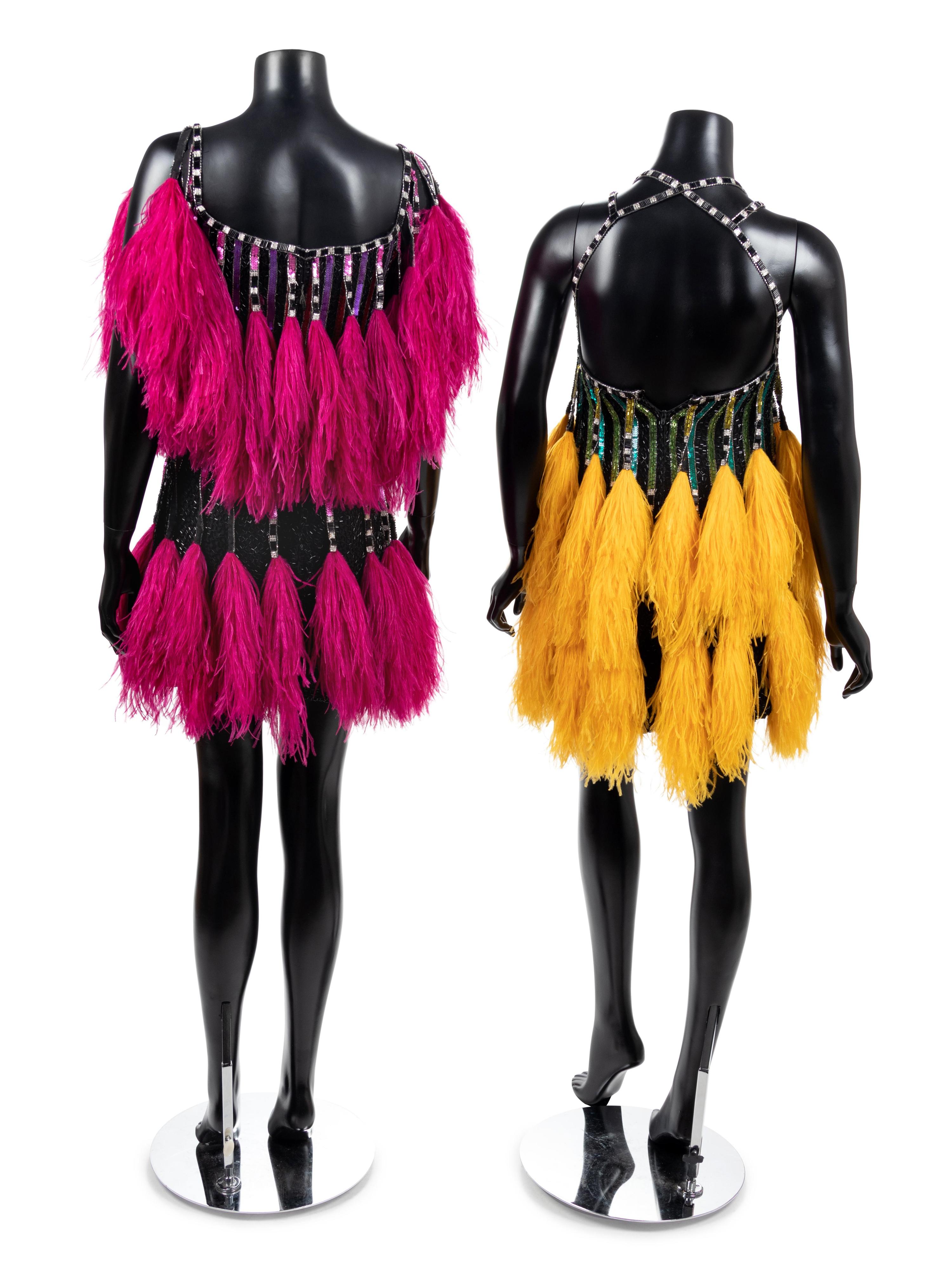 Two Bob Mackie Beaded Cocktail Dress, 1980s