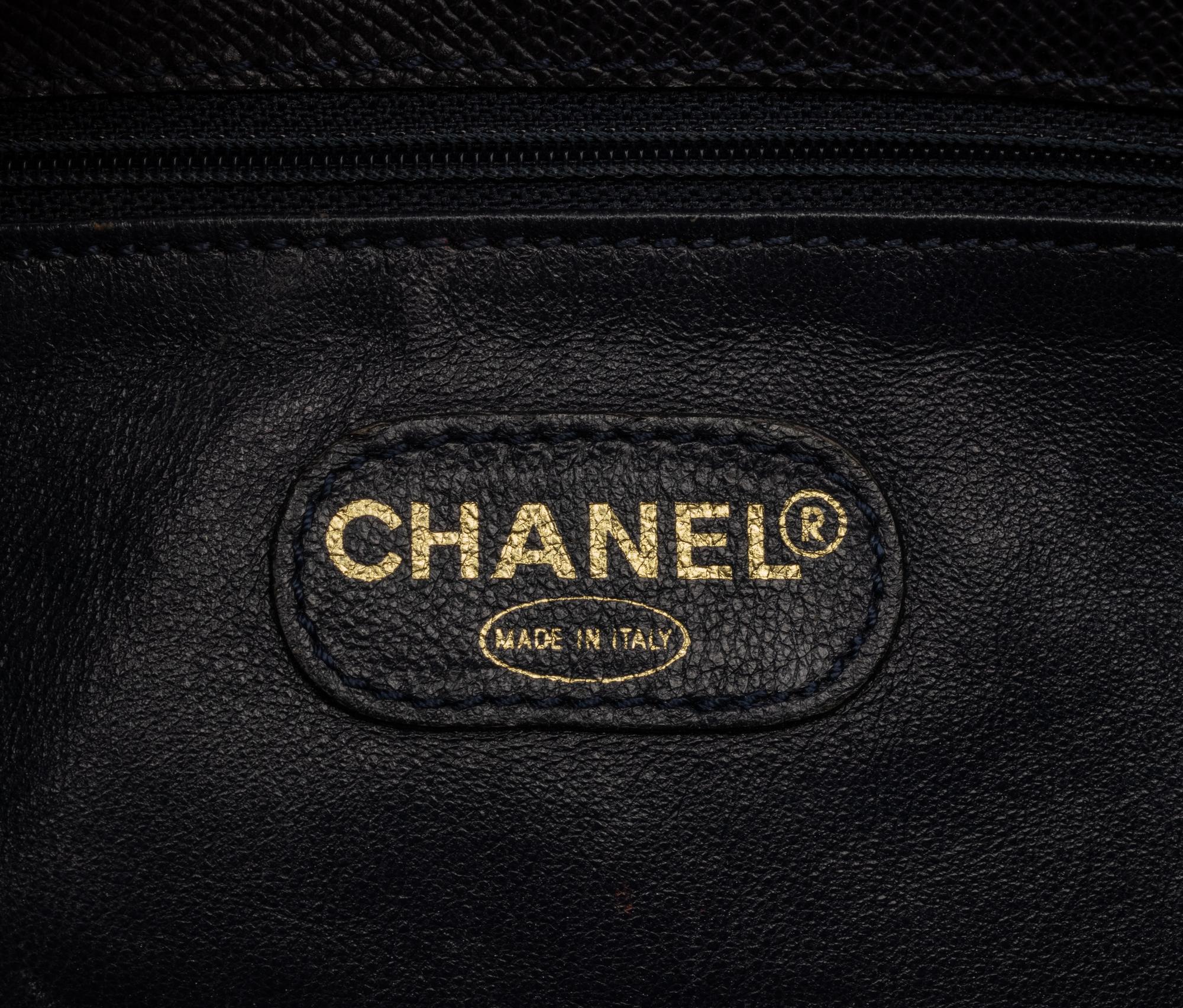 Chanel Black Leather Shoulder Bag, 1997-99