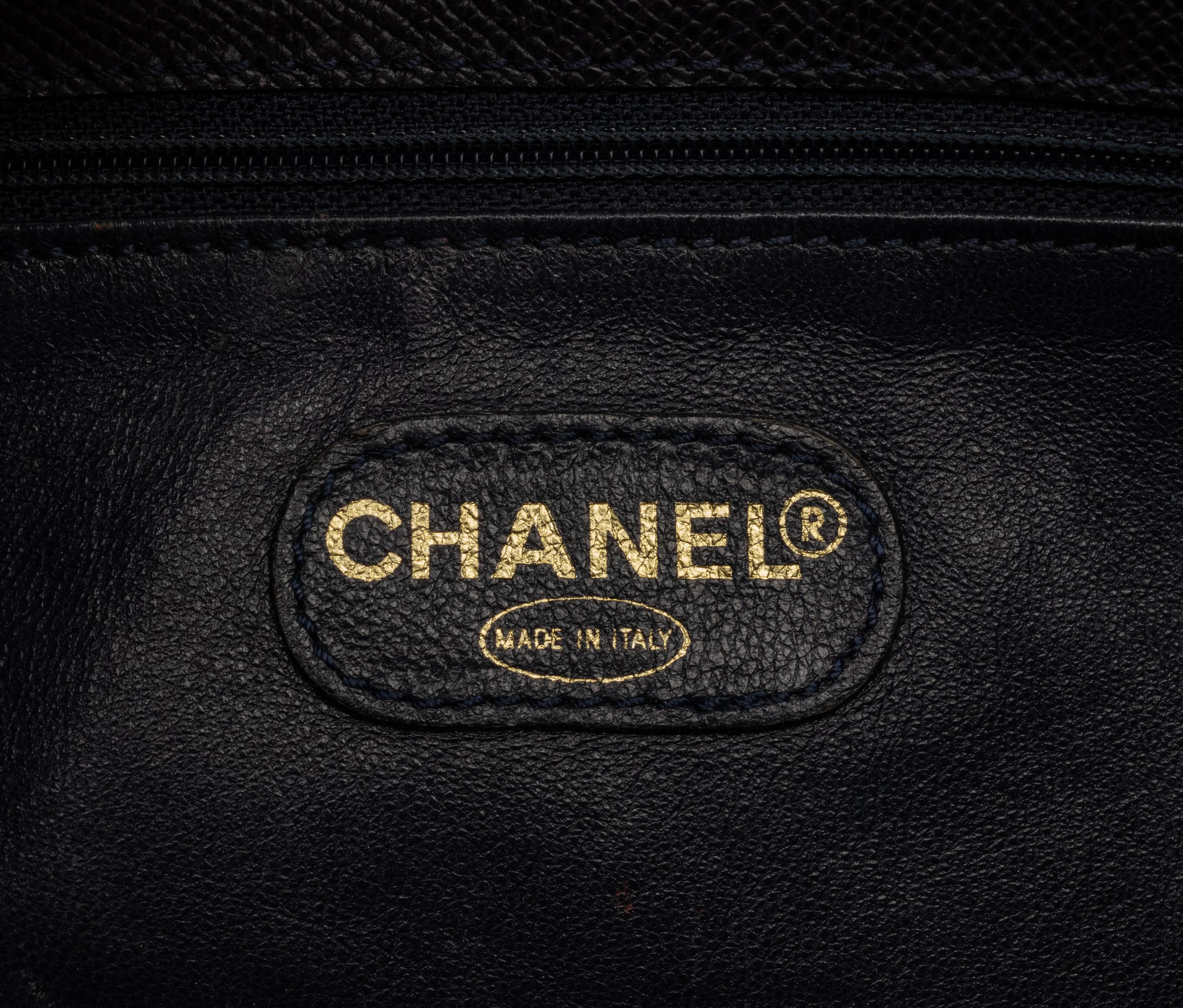 Chanel Black Leather Shoulder Bag, 1997-99