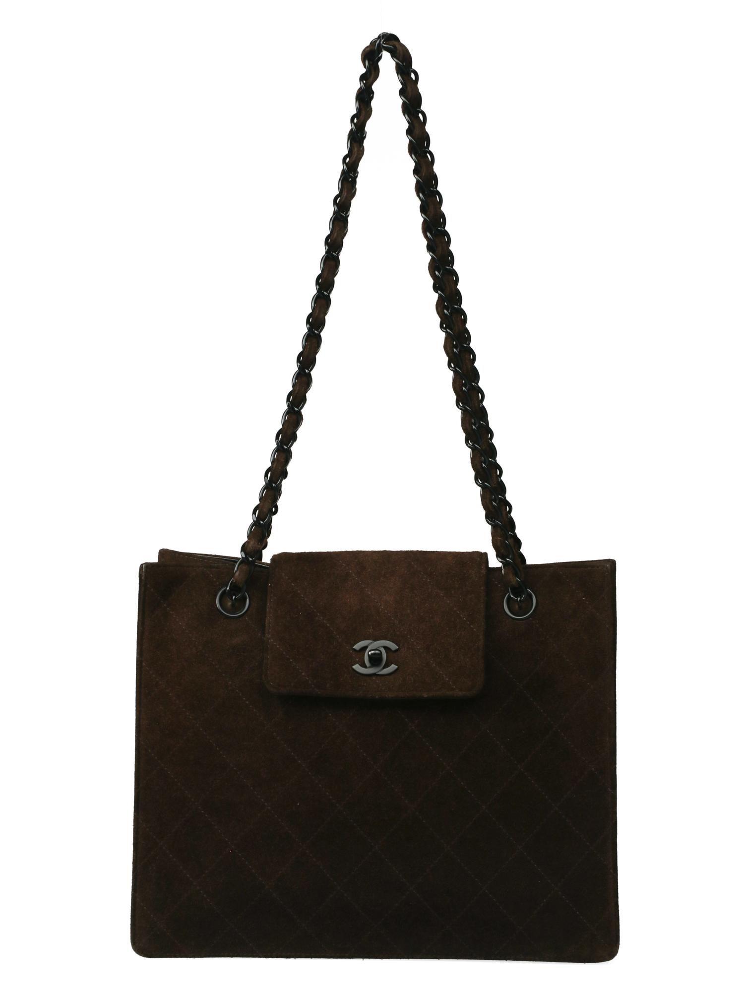Chanel Brown Suede Tote