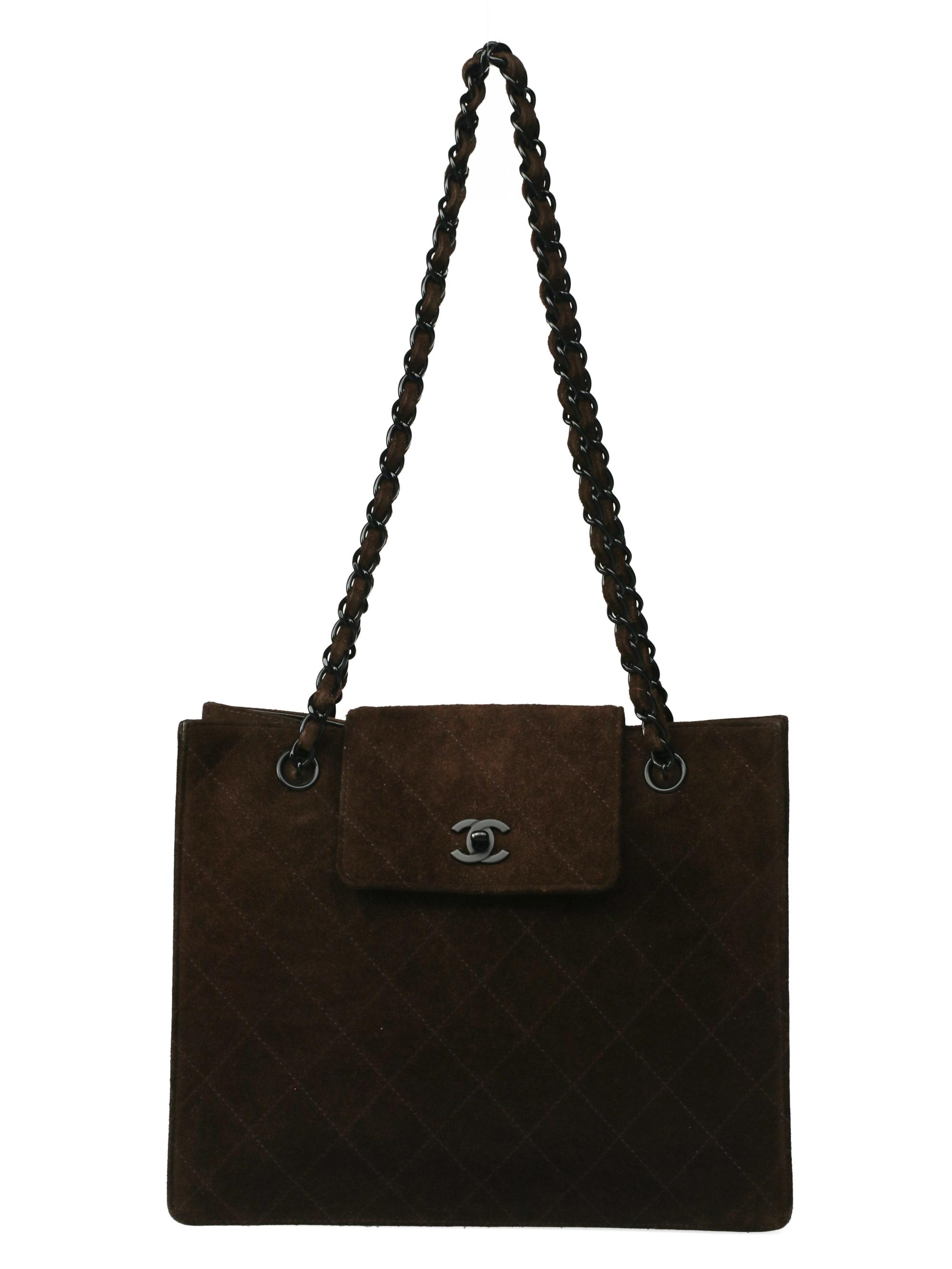 Chanel Brown Suede Tote