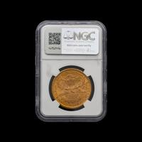 An 1877-S Liberty Head $20 Gold Coin [NGC MS63]