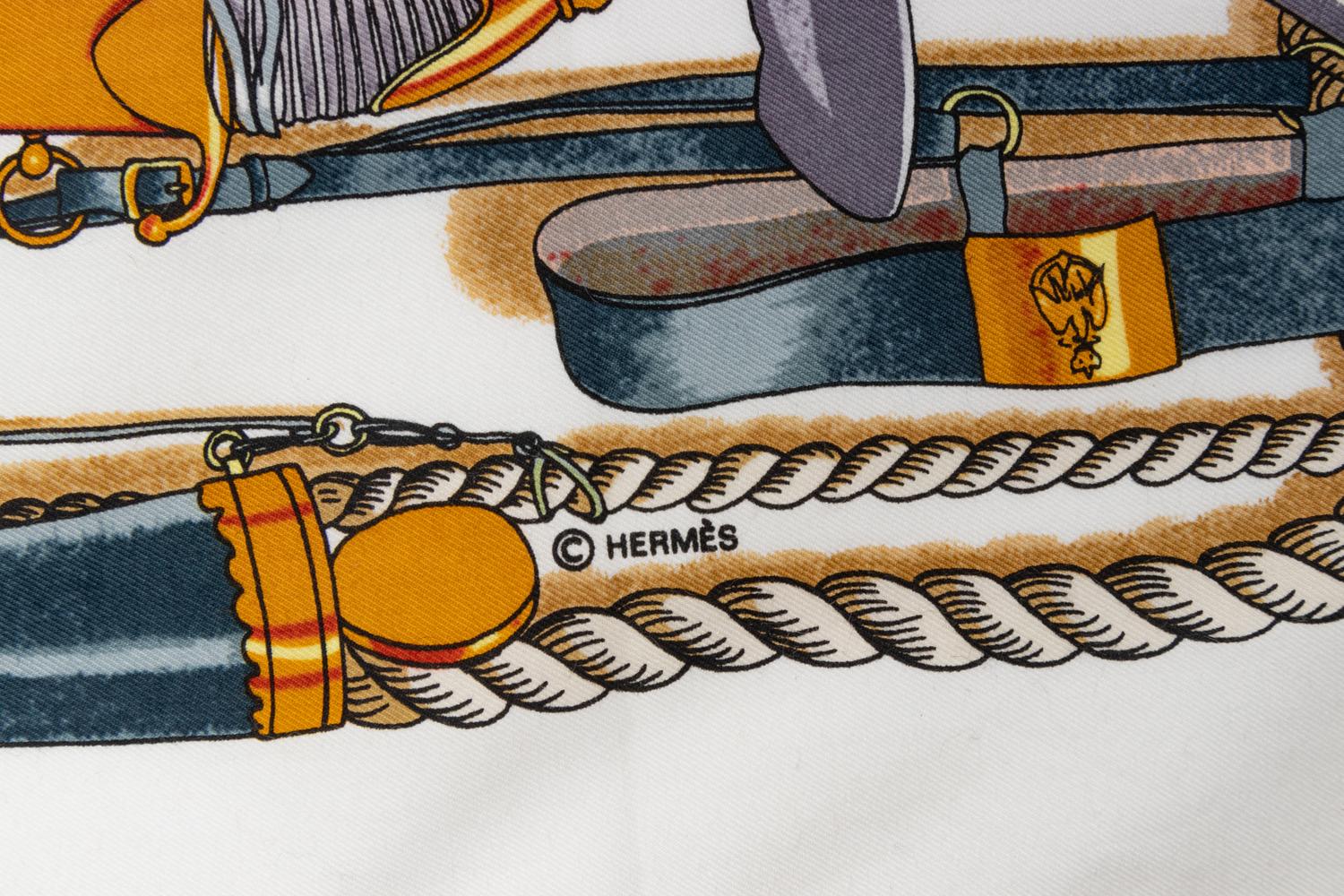 Four Hermès 70cm Cotton Scarf, 1990-2010s