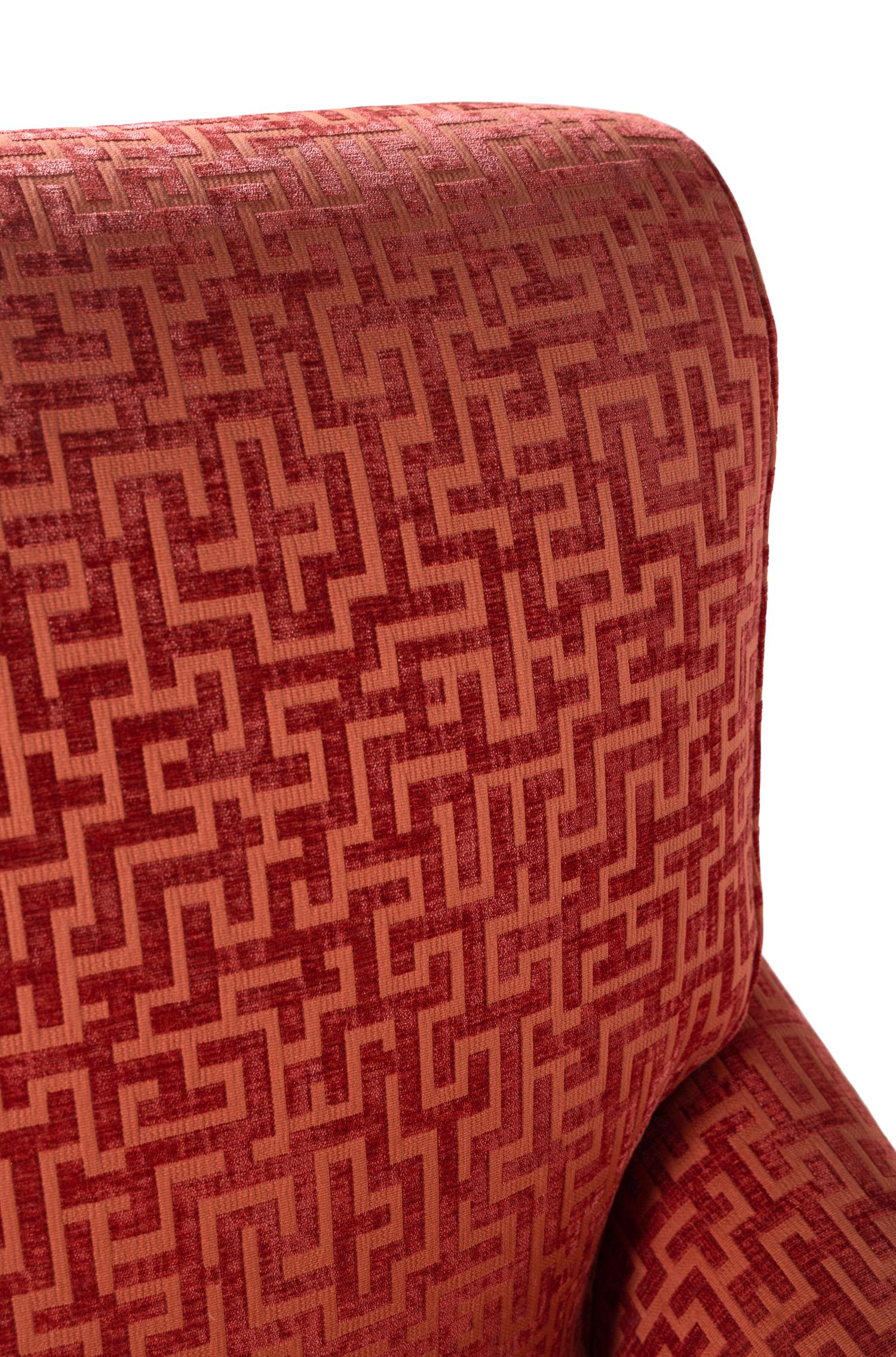 A Rubelli Seneca Rosa Indiano -Upholstered Easy Chair