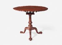 A Chippendale carved mahogany tilt-top tea table, carving possibly by the "de Young High Chest carver," Philadelphia, PA, circa 1770