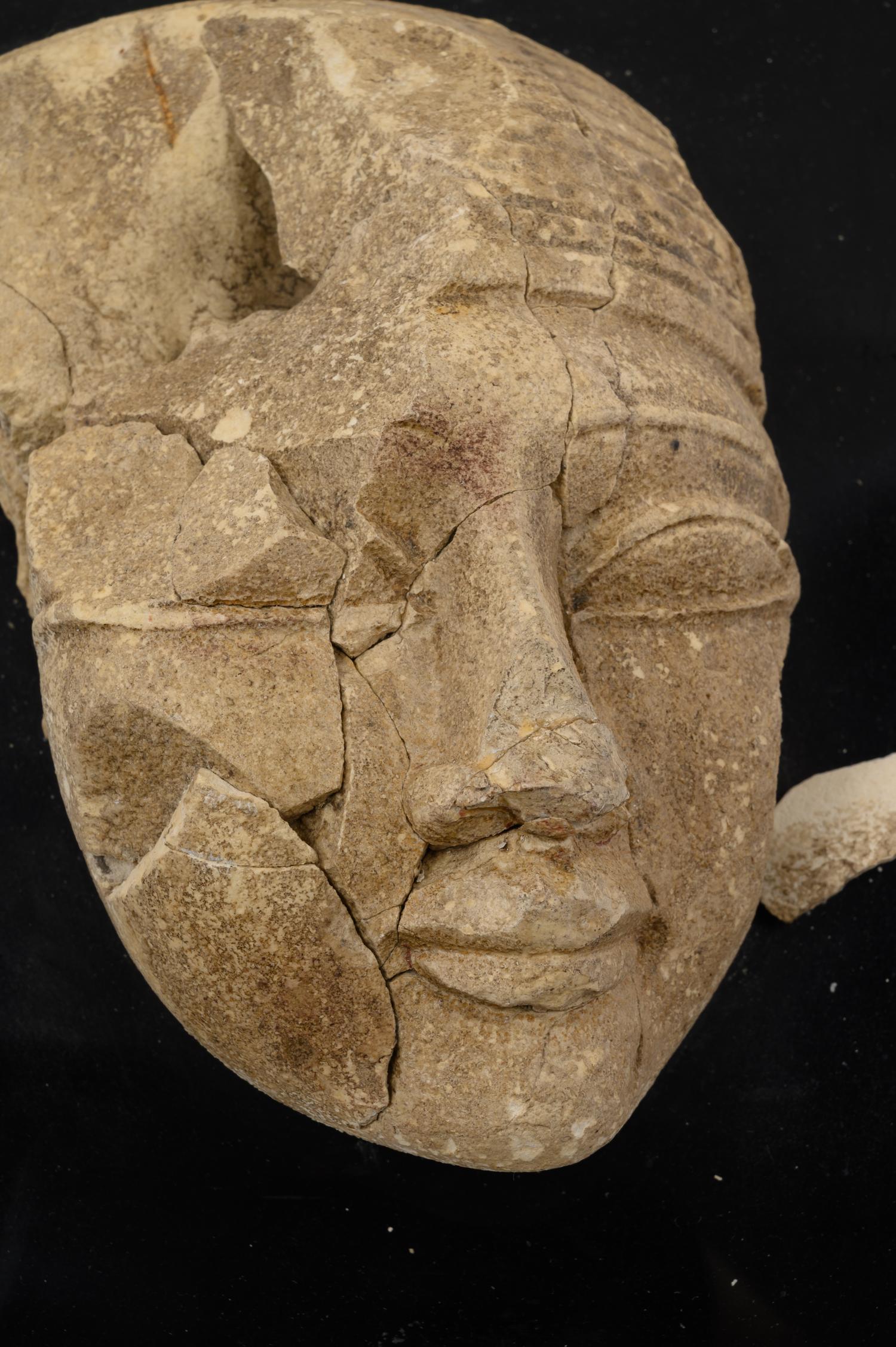 Two Egyptian Relief Fragments and a Mask Fragment, All After the Antique
