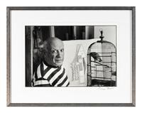 René Burri (1913-2014) Pablo Picasso, Villa "La Californie", 1957; and volume, Koetzle, "René Burri Photographs," 2004