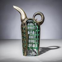 José Chardiet (Cuban, b. 1956) — Silver Flat & Sharp Sculptural Teapot, 2004