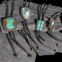 Navajo Silver and Turquoise Bolo Ties