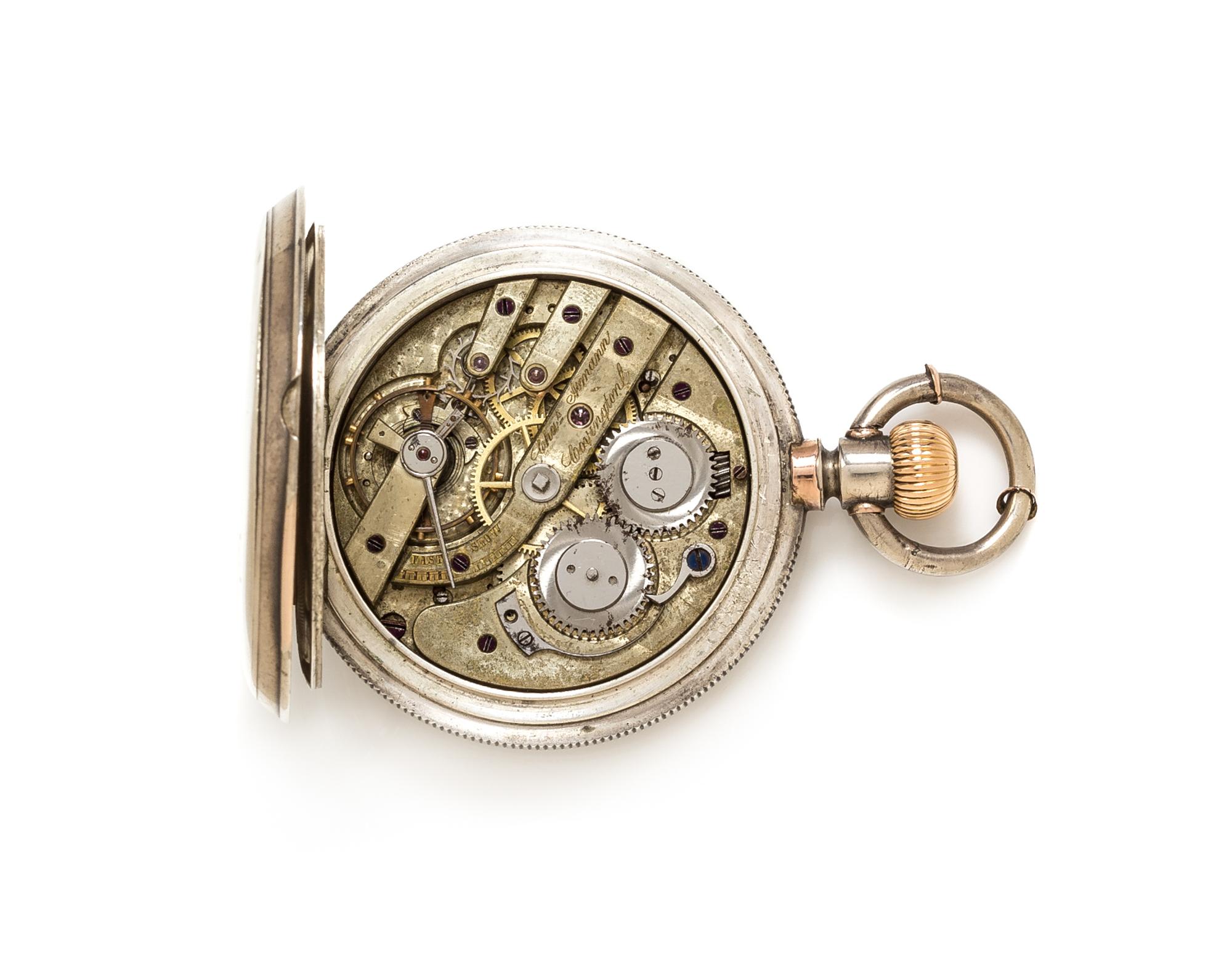 A Silver Hunter Case Pocket Watch, Chas. Asmann, Circa 1860's, 87.70 dwts.