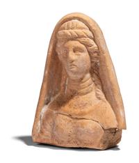 A Greco-Roman Terracotta Bust of a Goddess