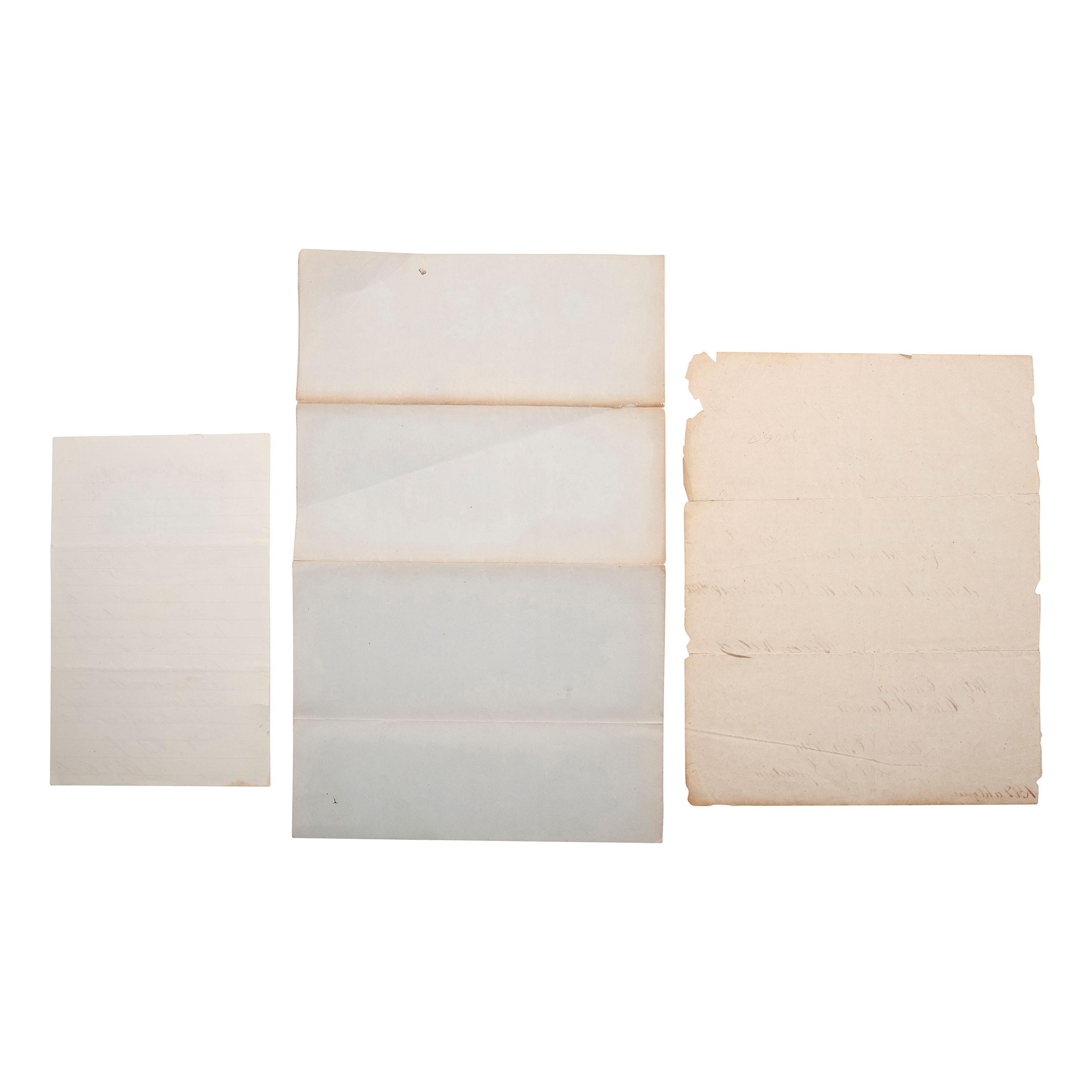 [AUTOGRAPHS & MANUSCRIPTS] -- [POLITICS]. WELLES, Gideon (1802-1878), Schuyler COLFAX (1823-1885), and F.W. SEWARD (1830-1915). A group of 3 autographs, comprising:
