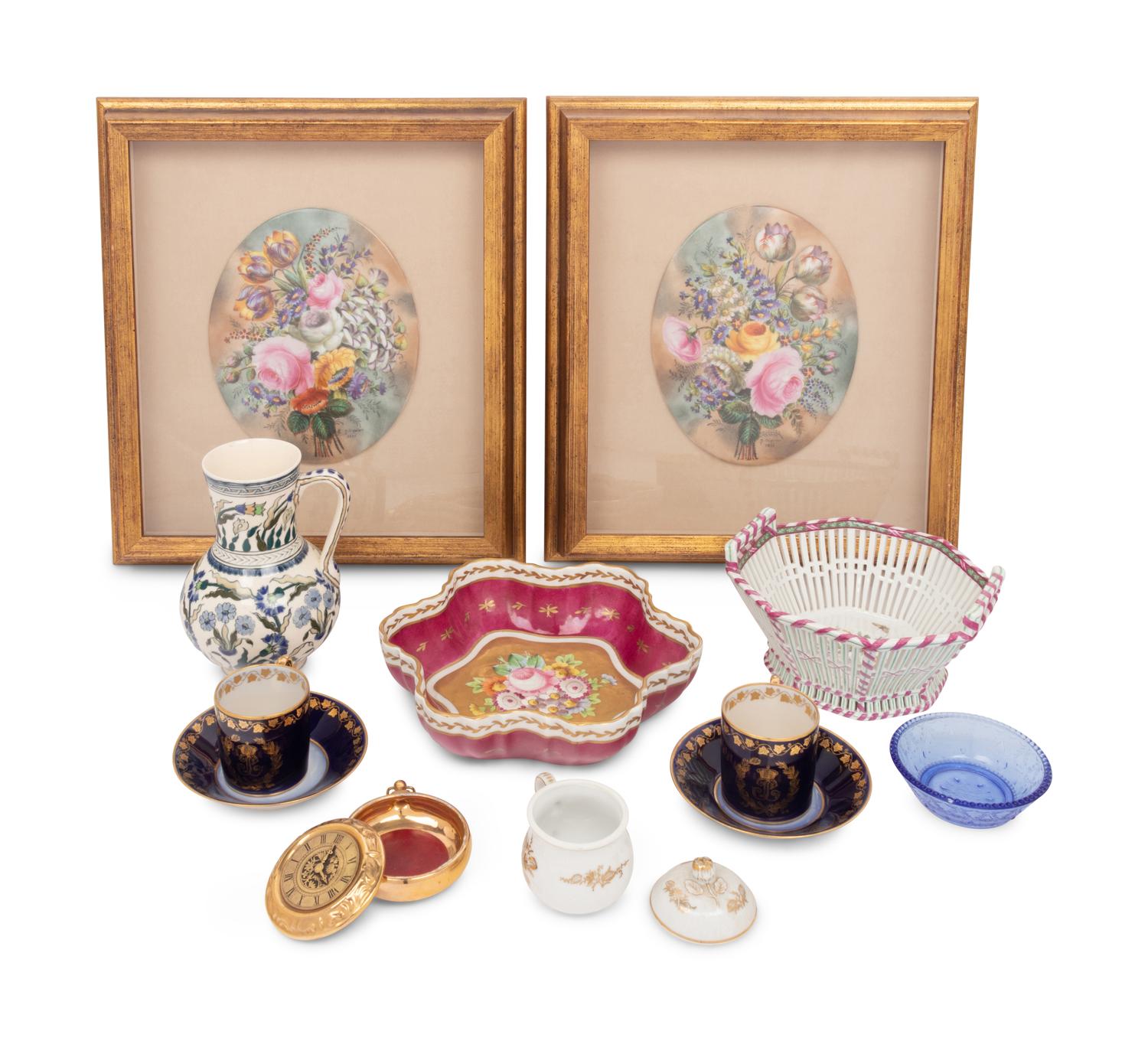 A Collection of Continental Porcelain and Ceramic Articles