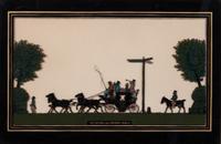 A Reverse Painting on Glass 7 3/4 x 13 1/4 inches.