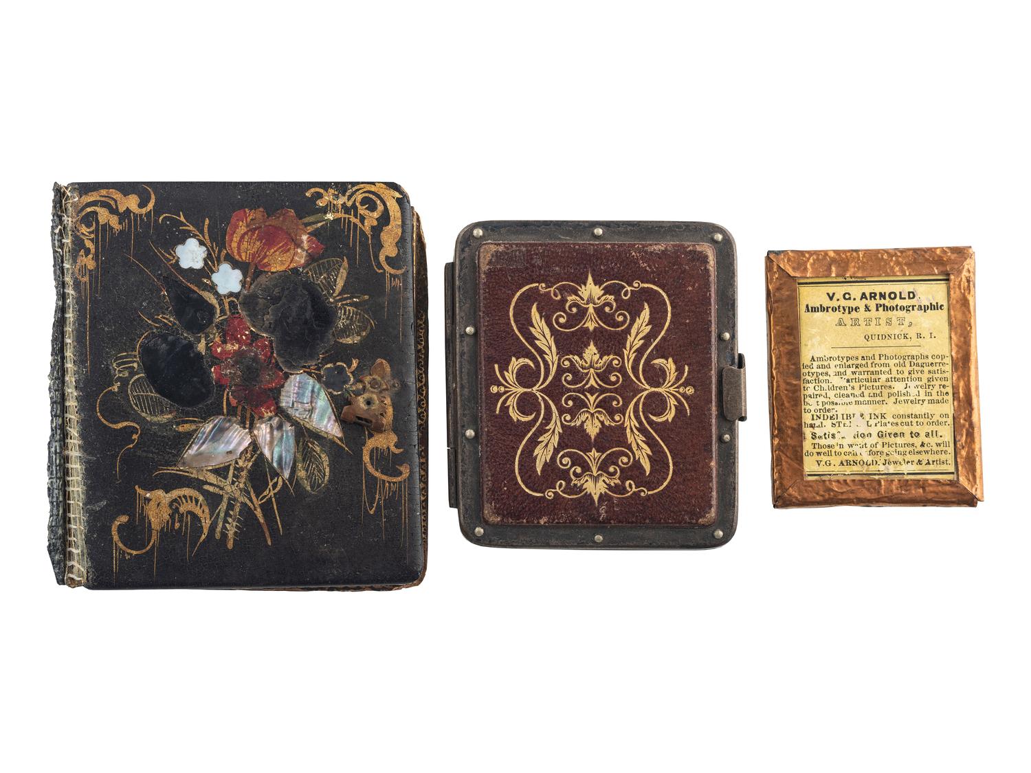 [CIVIL WAR]. A group of 9 ambrotypes and tintypes of Civil War soldiers, some armed, comprising: