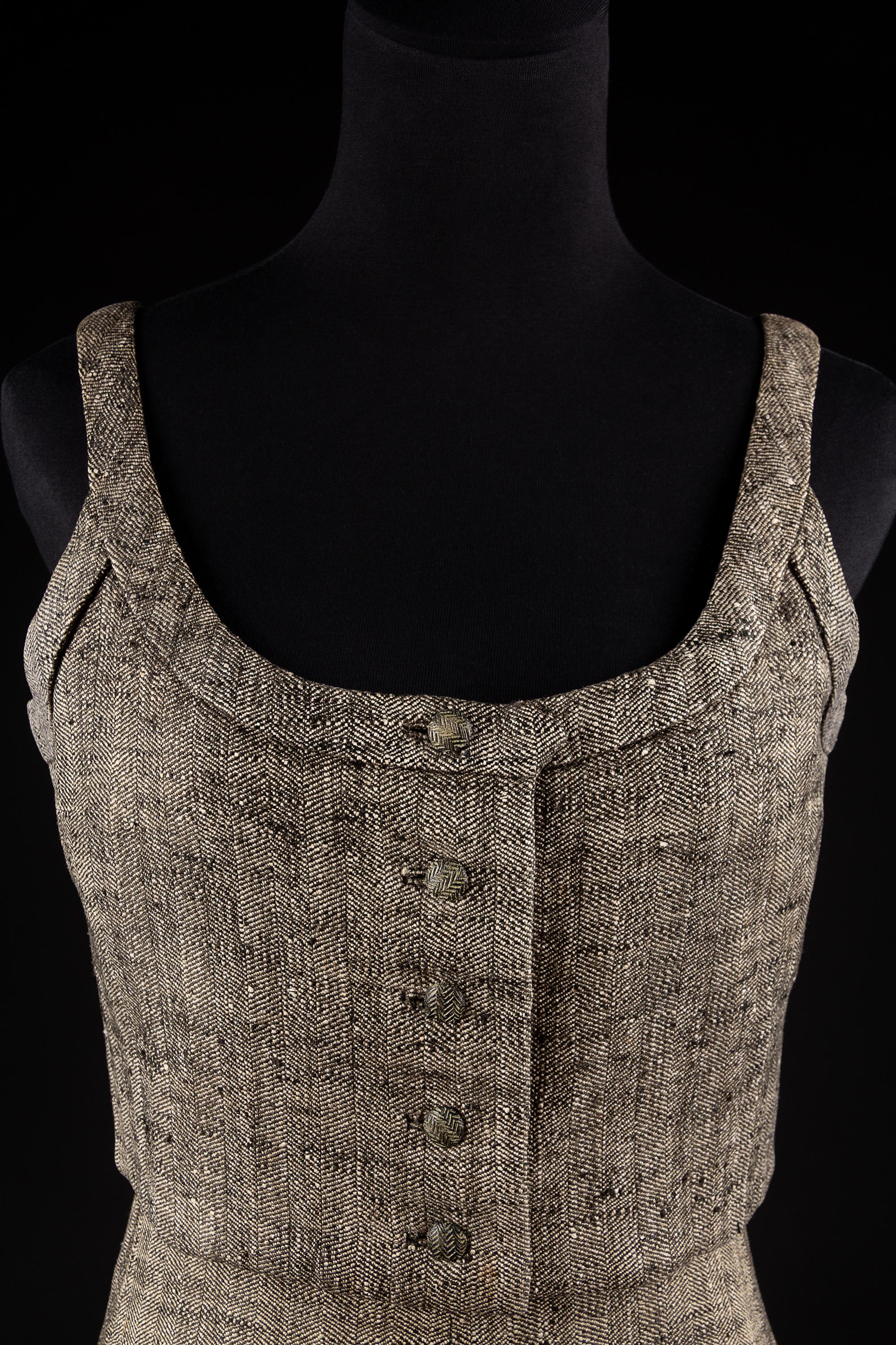 Christian Dior by Yves Saint Laurent Haute Couture Ensemble, Spring/Summer 1958 — Worn by Dame Olivia de Havilland to the opening of Proud Rebel, May 1958.