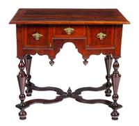 A William and Mary Walnut, Maple and Birch Dressing Table Height 30 1/8 x width 32 1/4 x depth 20 3/4 inches. — BOSTON, MASSACHUSETTS, CIRCA 1695-1725