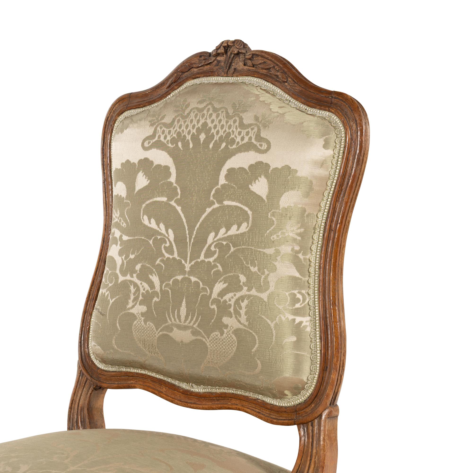 A Pair of Louis XV Beechwood Side Chairs