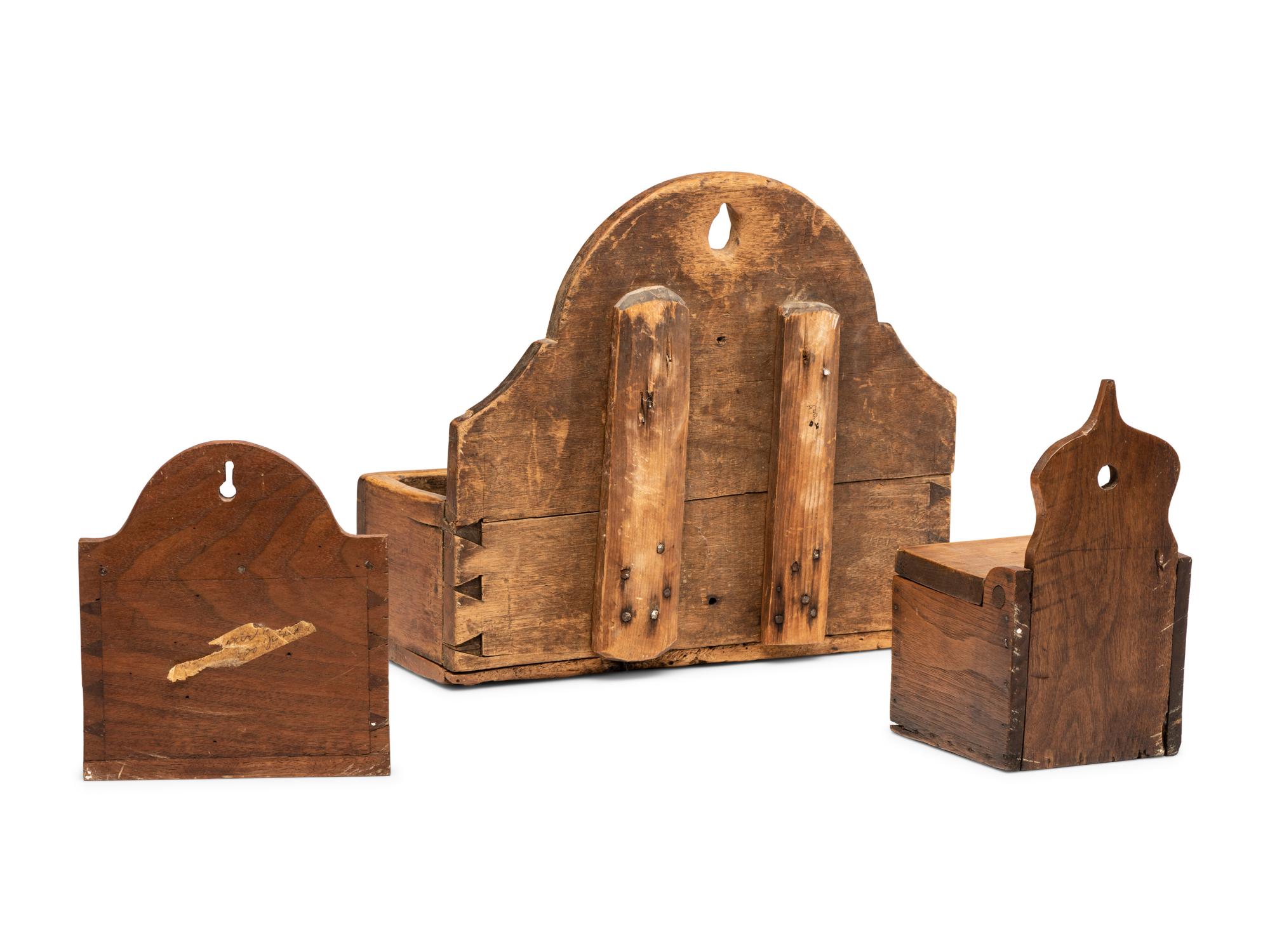 Three Wooden Wall Boxes