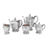 An American Silver Five-Piece Tea Service