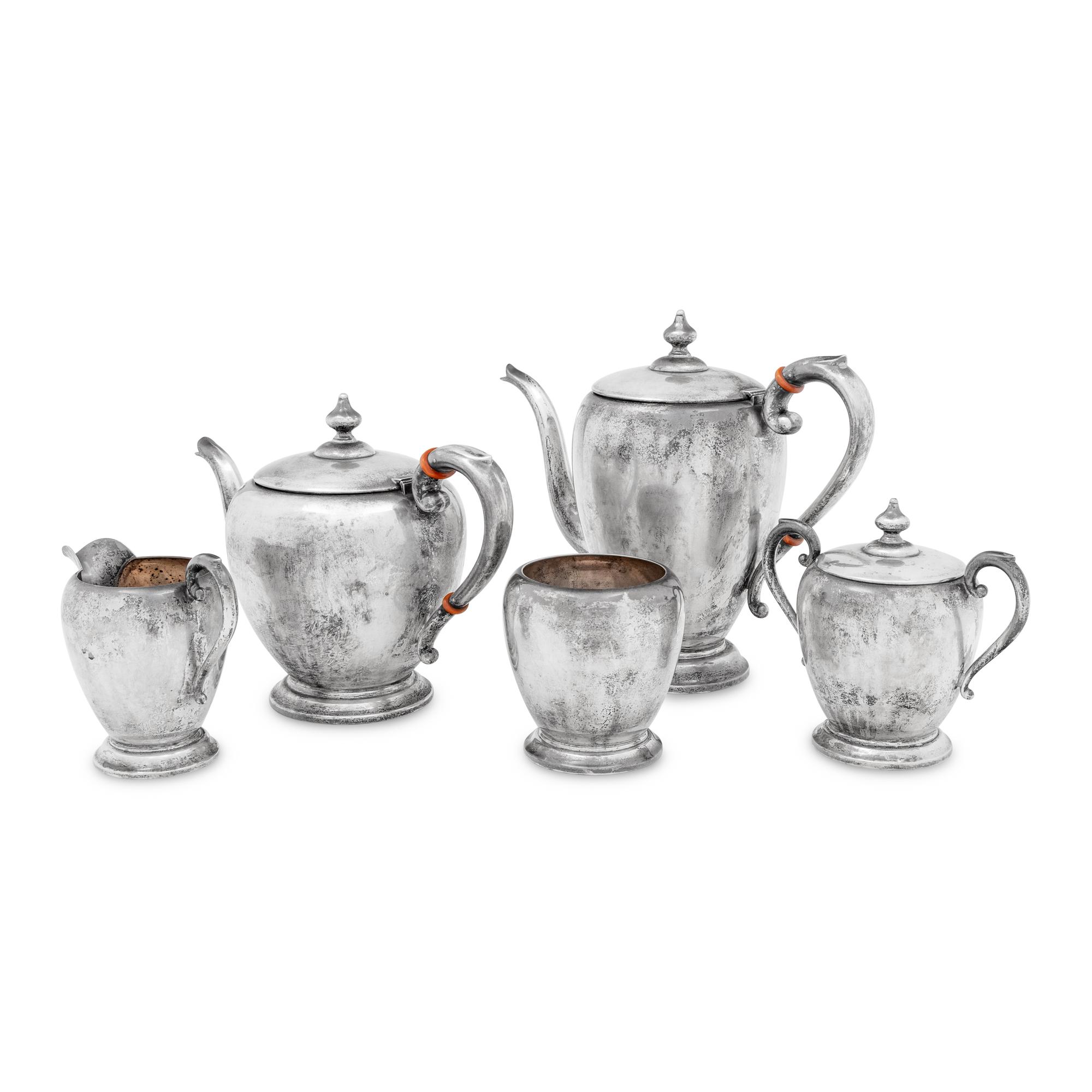 An American Silver Five-Piece Tea Service