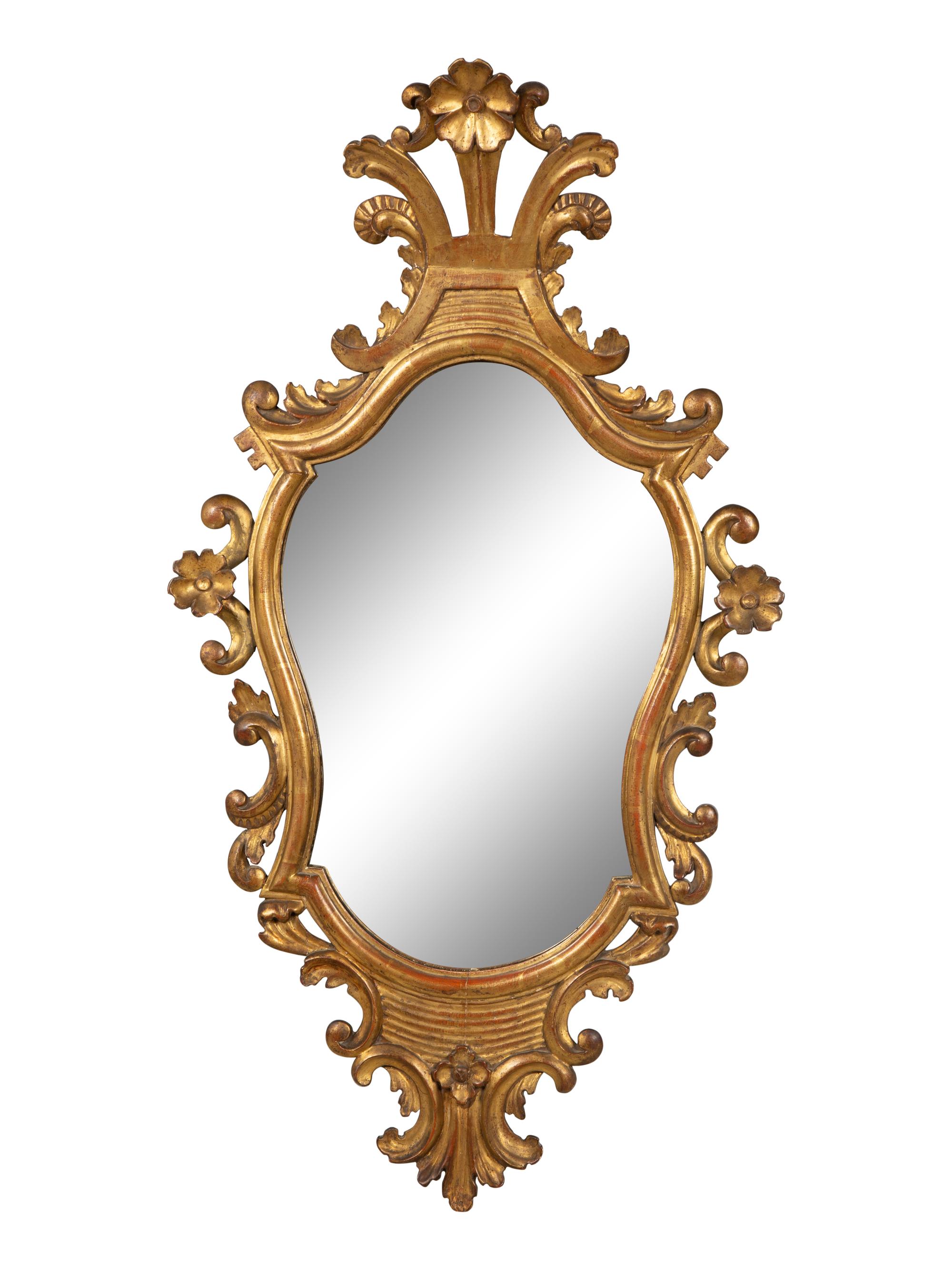 An Italian Rococo Style Giltwood Mirror — 19th/20th Century