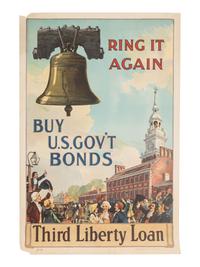 [WWI-WWII]. 14 World War I and Word War II posters, incl. examples by CHRISTY, HIRSCH, & ROCKWELL.