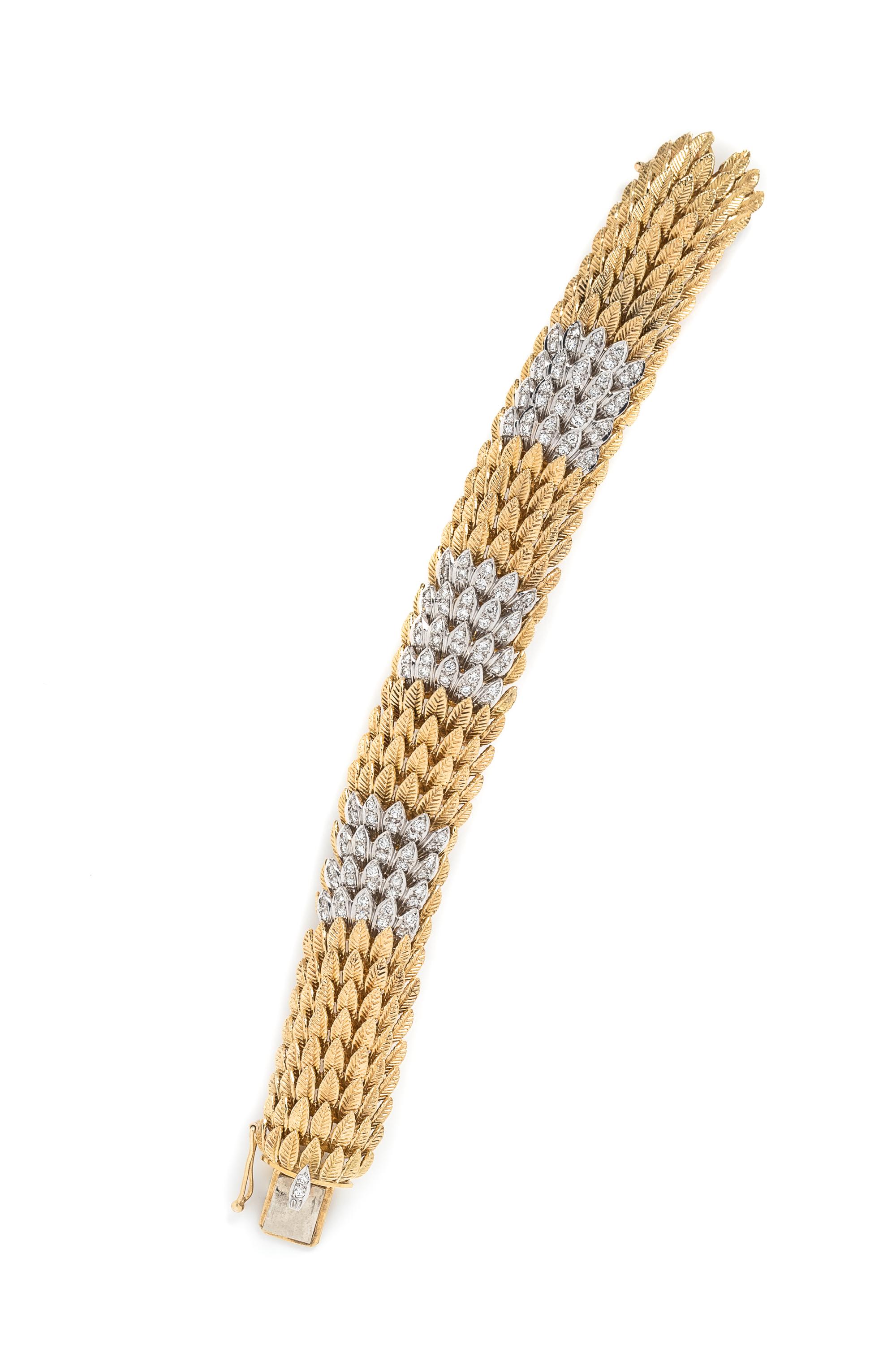 BICOLOR GOLD AND DIAMOND BRACELET