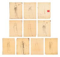 A Large Group of Norell Fashion Sketches