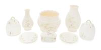 Seven Belleek Summer Briar Articles Height of tallest 7 1/4 inches. — SEVENTH GOLD MARK (1980-1993)
