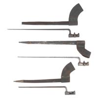 Three US M1855 Socket Bayonets with Scabbards
