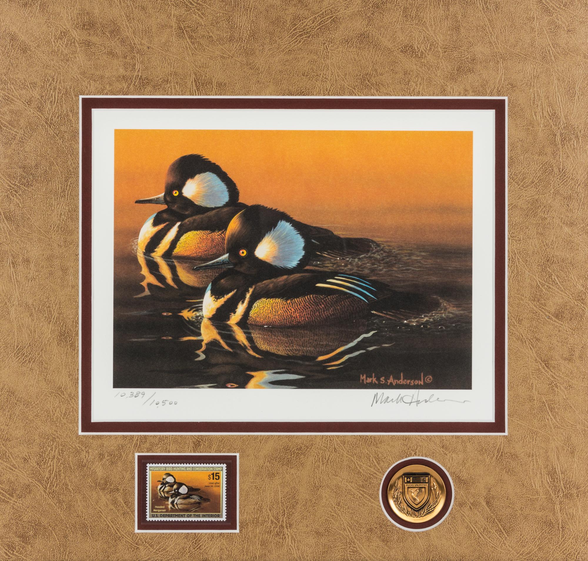(DUCK STAMPS) A collection of 12 signed lithographs with accompanying duck stamps.