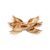 VERDURA, YELLOW GOLD, PLATINUM AND DIAMOND WINGED BROOCH